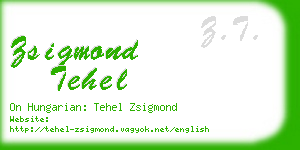 zsigmond tehel business card